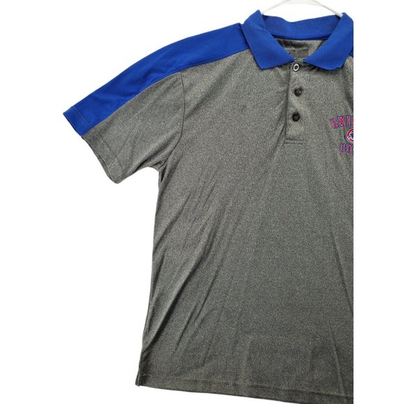 MLB CHICAGO CUBS Shirt Men’s Short Sleeve Embroidered Polo Grey Large - Picture 4 of 8